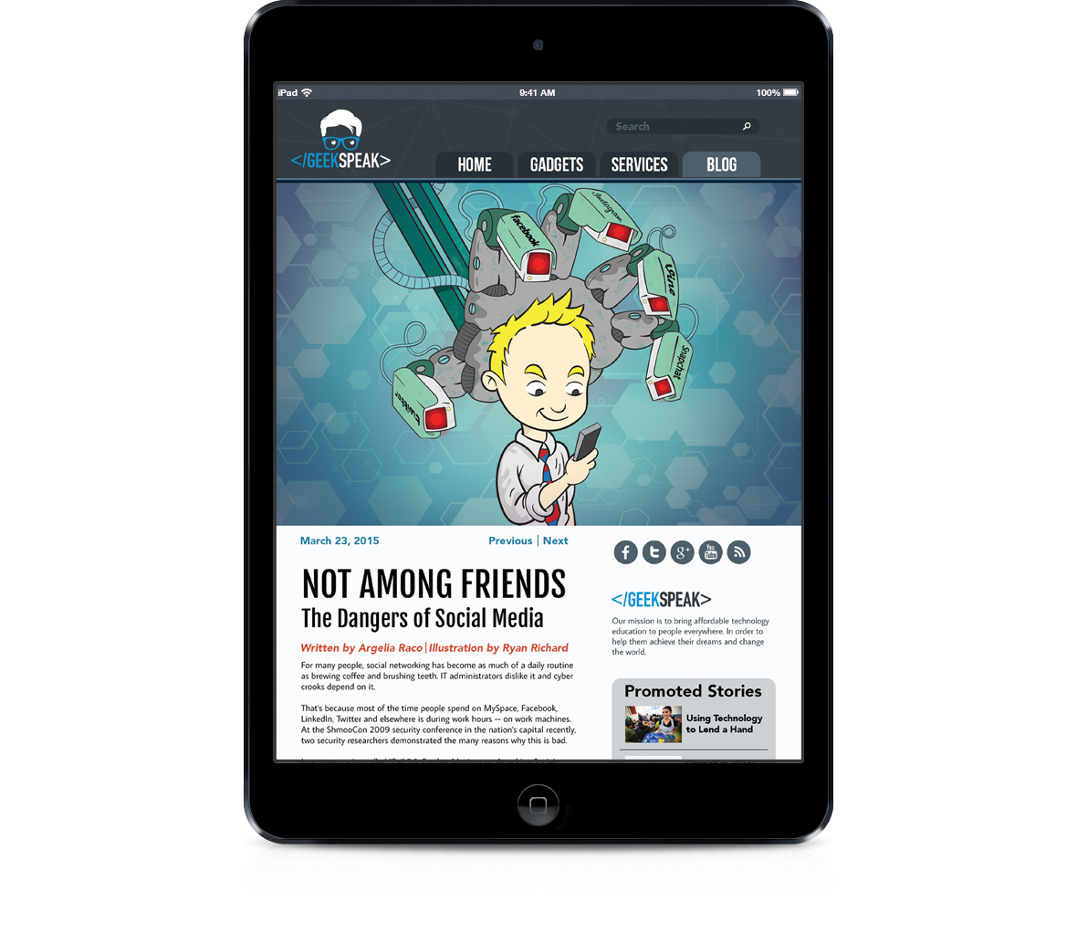editorial mockup